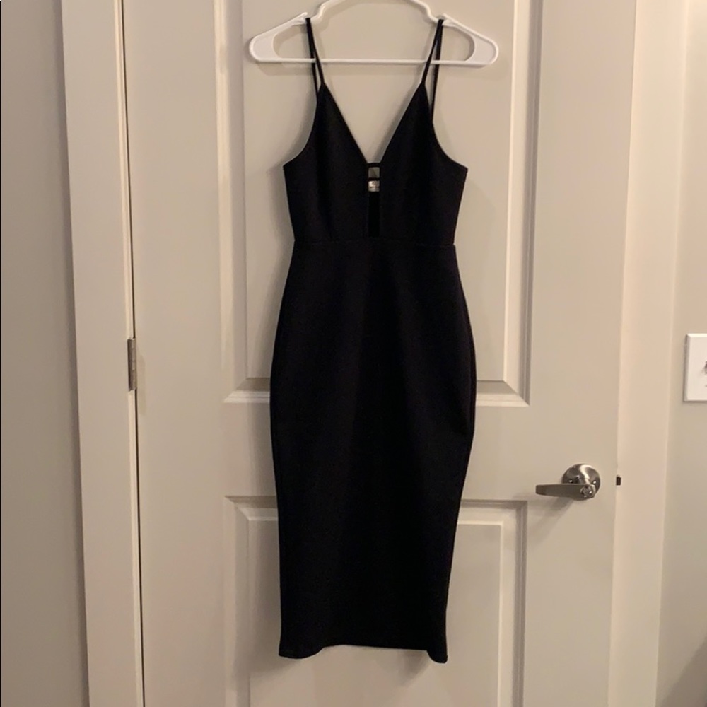 Tight black midi dress- worn once